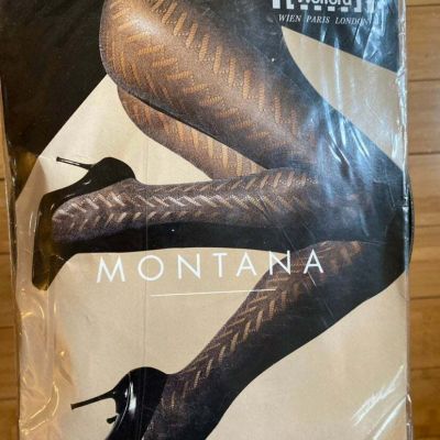 Wolford Montana Knit Green Fishnet Tights women's size Medium